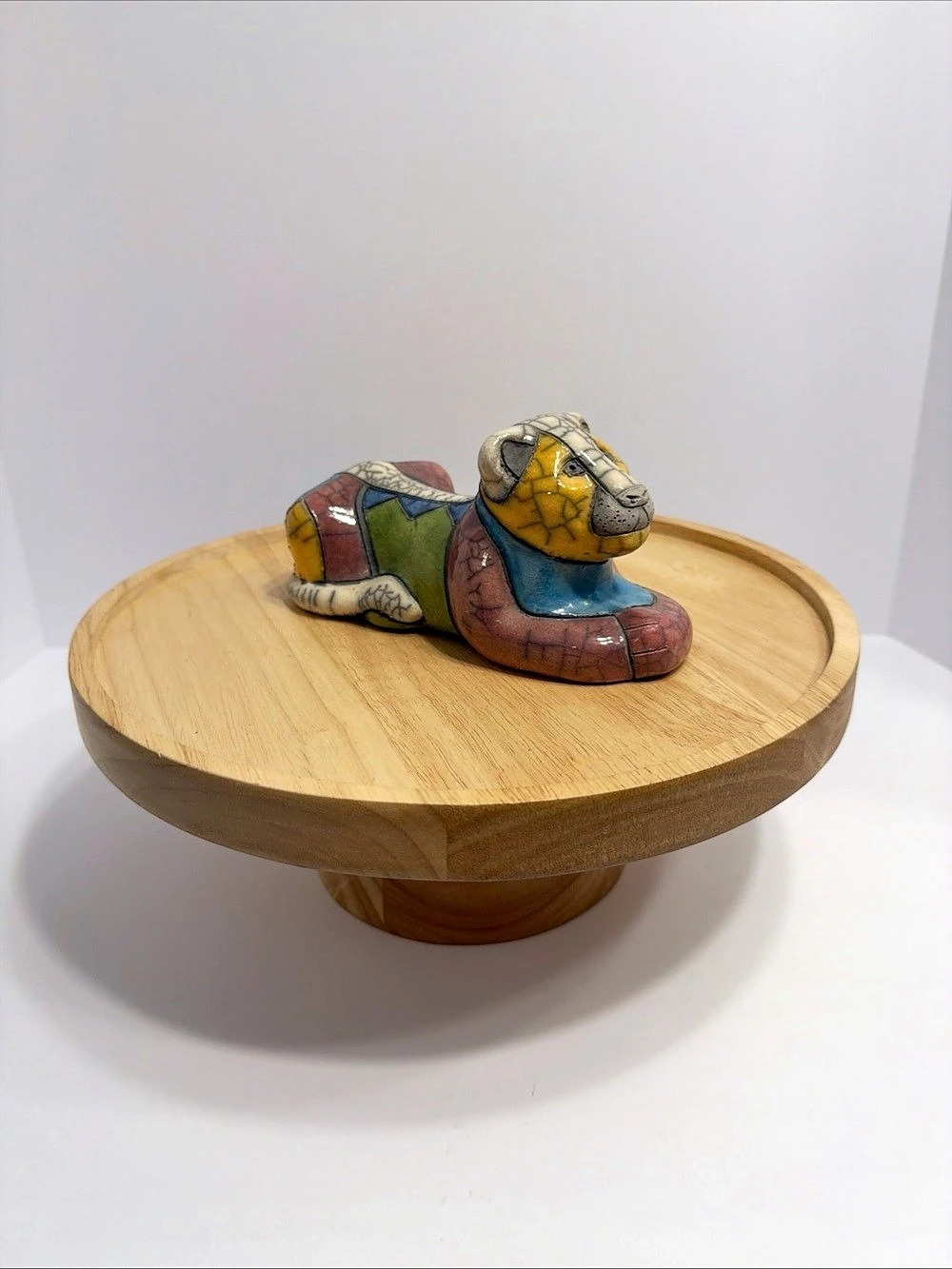 Vintage Raku Pottery Lion South Africa Folk Art Sculpture Figurine Signed - Picture 3 of 10